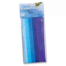   Selyempapír KÉK színárnyalat mix, 20g, 50x70cm, 10 ív/csg/csomag - Folia
