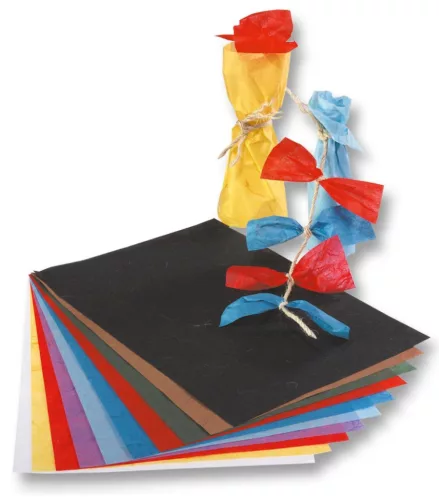 Áttetsző szálas selyempapír, 25g, 47x64cm, 25 ív/csg, vegyes színek - Folia