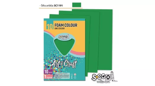 Dekorgumi A/4, 10 ív/csomag - zöld SC1191