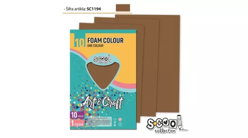 Dekorgumi A/4, 10 ív/csomag - világosbarna SC1194