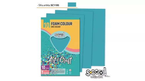 Dekorgumi A/4, 10 ív/csomag - türkiz SC1195