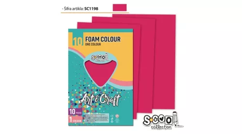Dekorgumi A/4, 10 ív/csomag - magenta SC1198