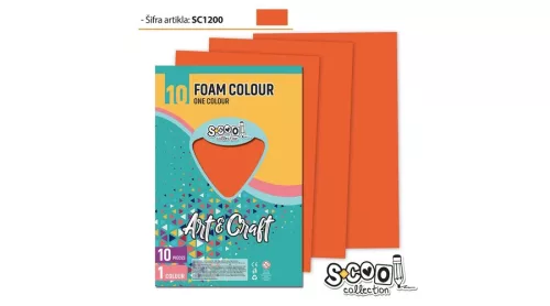 Dekorgumi A/4, 10 ív/csomag - narancs SC1200