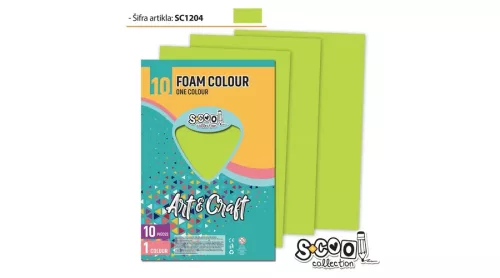 Dekorgumi A/4, 10 ív/csomag - világoszöld SC1204
