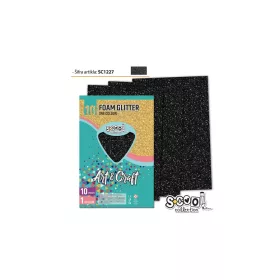 Dekorgumi glitteres A/4, 10 ív/csomag - szürke SC1227
