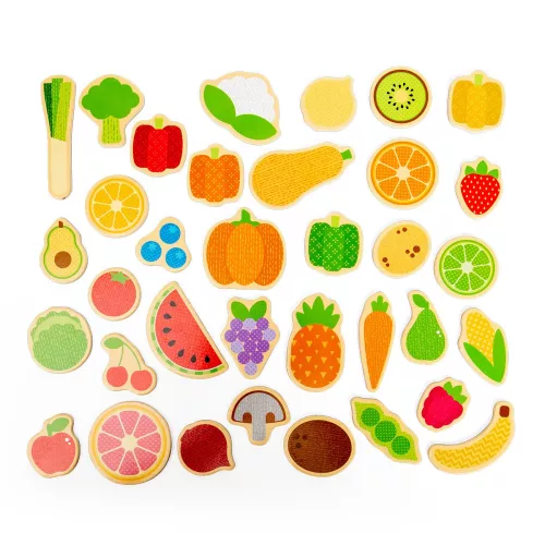 Mágneses gyümölcs és zöldség készlet