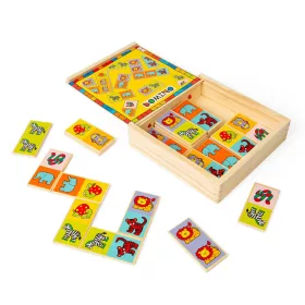 Fa állatos dominó játék