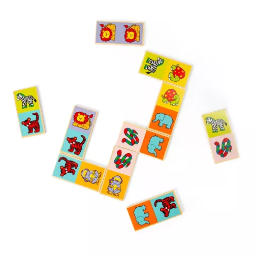 Fa állatos dominó játék