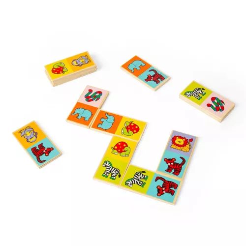 Fa állatos dominó játék