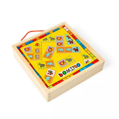 Fa állatos dominó játék