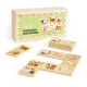 Fa dominó készlet farm állatokkal