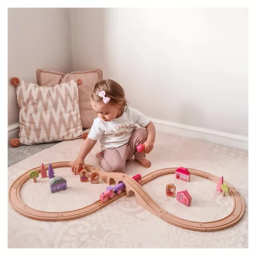 Tündér témájú fa vonatjáték