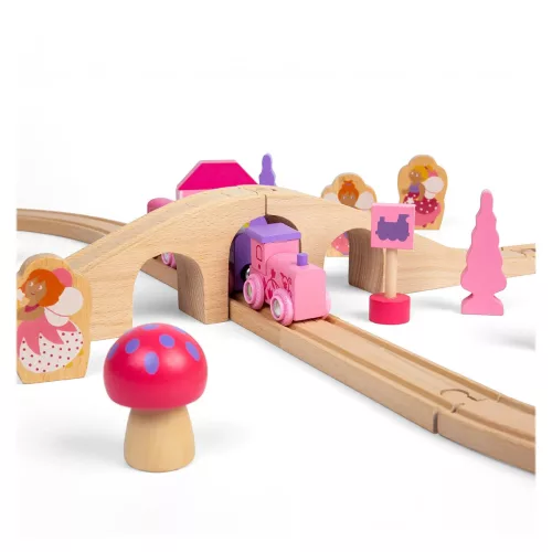 Tündér témájú fa vonatjáték