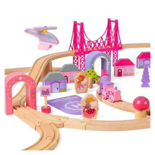 Tündérváros vonatkészlet fából