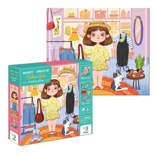 Öltöztesd fel a kislányt, mágneses játék