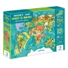 Állatok világtérképe, mágneses puzzle