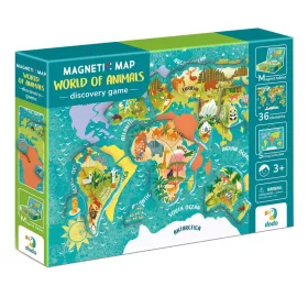 Állatok világtérképe, mágneses puzzle