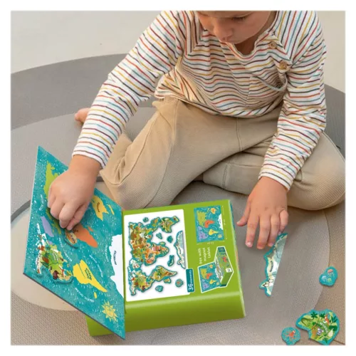 Állatok világtérképe, mágneses puzzle