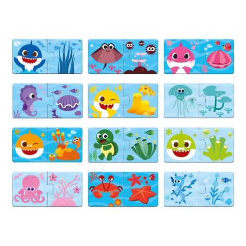 Színpárosító puzzle, Bébi cápa