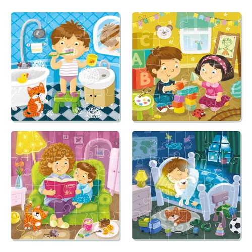 Napi tevékenységek, 4 az 1-ben puzzle