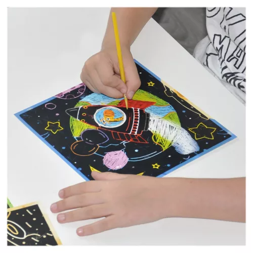 Kreatív kaparós készlet, A világűr