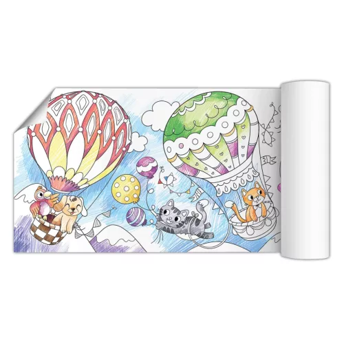 Kifestő poszter, Állatos kalandok, 70x16 cm