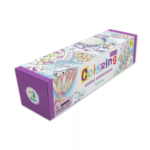 Kifestő poszter, Állatos kalandok, 70x16 cm