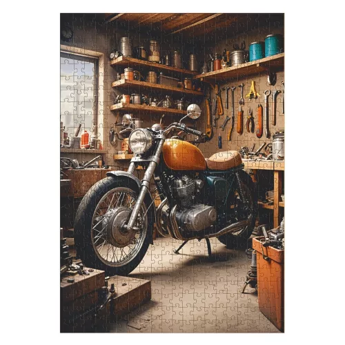 Motoros garázs, 500 darabos puzzle