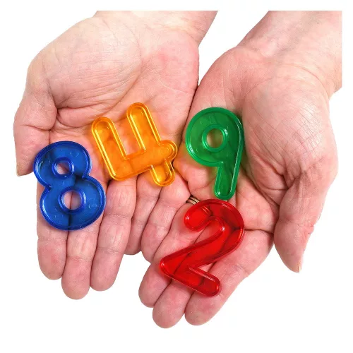 Színes átlátszó számok, 10 darabos készlet