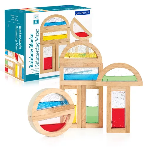 Rainbow Blocks színes folyadékkal és csillámmal, Guidecraft