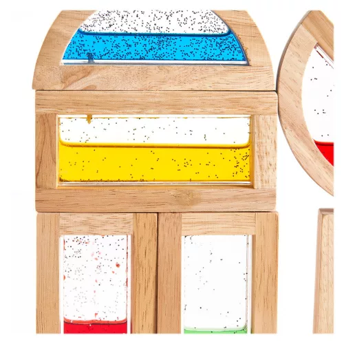 Rainbow Blocks színes folyadékkal és csillámmal, Guidecraft