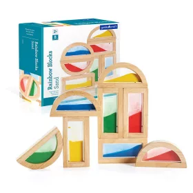 Szívárvány fatömbök színes homokkal, Guidecraft
