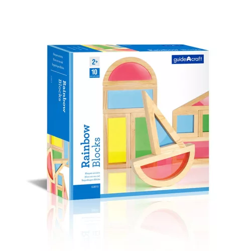 Szívárvány fatömb készlet, 10 darabos, Guidecraft