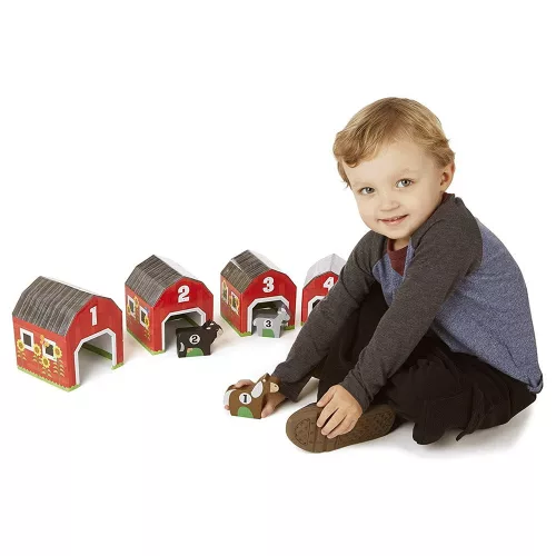 Fa istállók állatokkal, szortirozó játék, Melissa & Doug