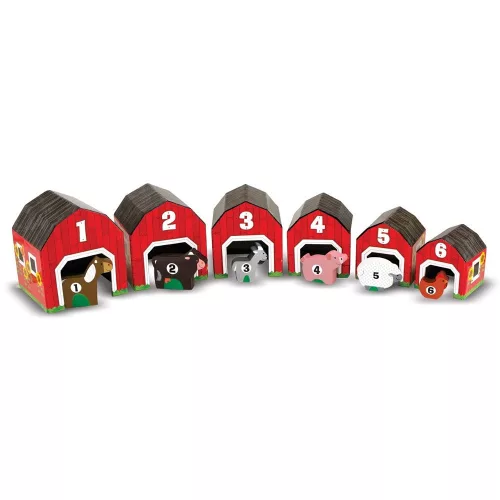 Fa istállók állatokkal, szortirozó játék, Melissa & Doug