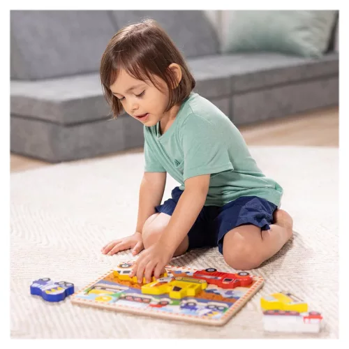 Munkagépek, puzzle fából, Melissa & Doug