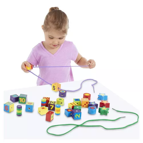 Gyöngyfűző nagy számokkal és formákkal