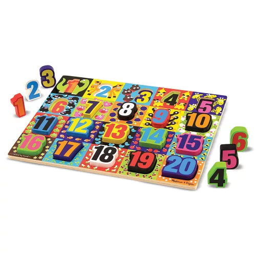 Óriás puzzle fából, számokkal, Melissa & Doug