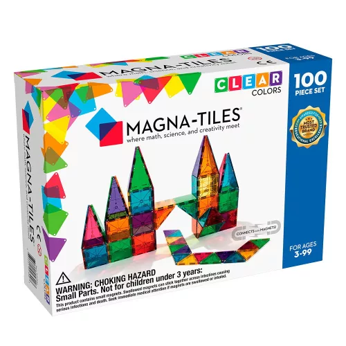 MAGNA-TILES Clear, mágneses építőjáték, 100 db