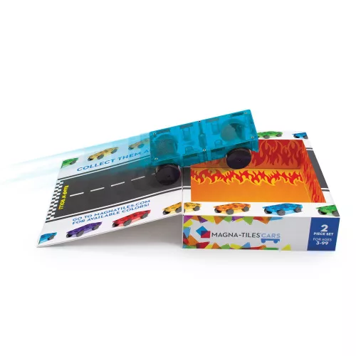 MAGNA-TILES, kiegészítő, kék és narancssárga autó