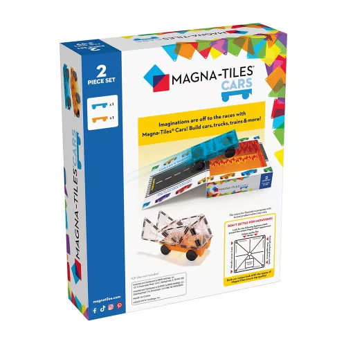 MAGNA-TILES, kiegészítő, kék és narancssárga autó