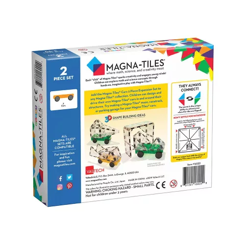 MAGNA-TILES, kiegészítő, zöld és sárga autó