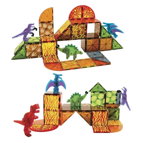 MAGNA-TILES Dino World, 40 darabos mágneses készlet
