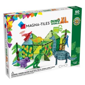 MAGNA-TILES Dino World XL, 50 darabos mágneses készlet