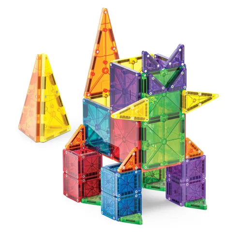 MAGNA-TILES + mikroMAGS, 62 db. mágneses szett