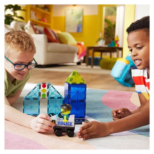 MAGNA-TILES Rendőrjárőr, 20 db. mágneses szett