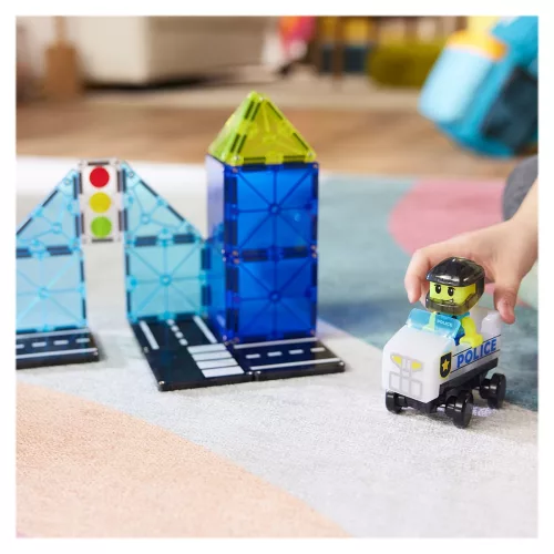 MAGNA-TILES Rendőrjárőr, 20 db. mágneses szett