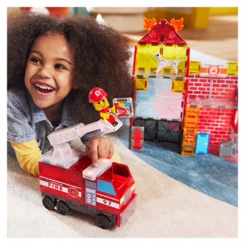 MAGNA-TILES Tűzoltóság, 50 db. mágneses szett