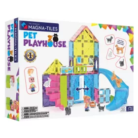 MAGNA-TILES Állatos játszóház, 50 db. mágneses szett