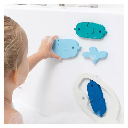 Bálnák és halacskák, 11 darabos puzzle fürdőjáték